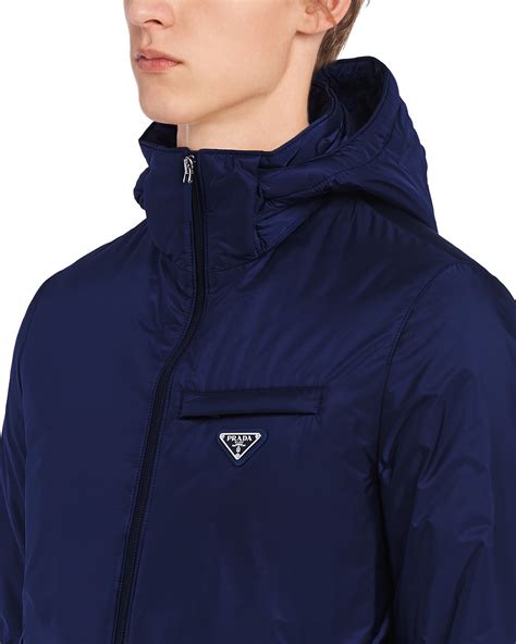 prada blue jacket|prada re nylon puffer jacket.